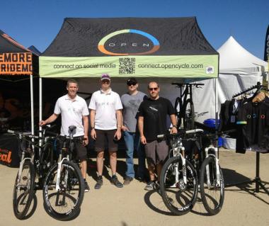 At SeaOtter from left to right: Andy, myself, Jason and Mark (both from our Newport Beach retailer Pro Bike Supply).